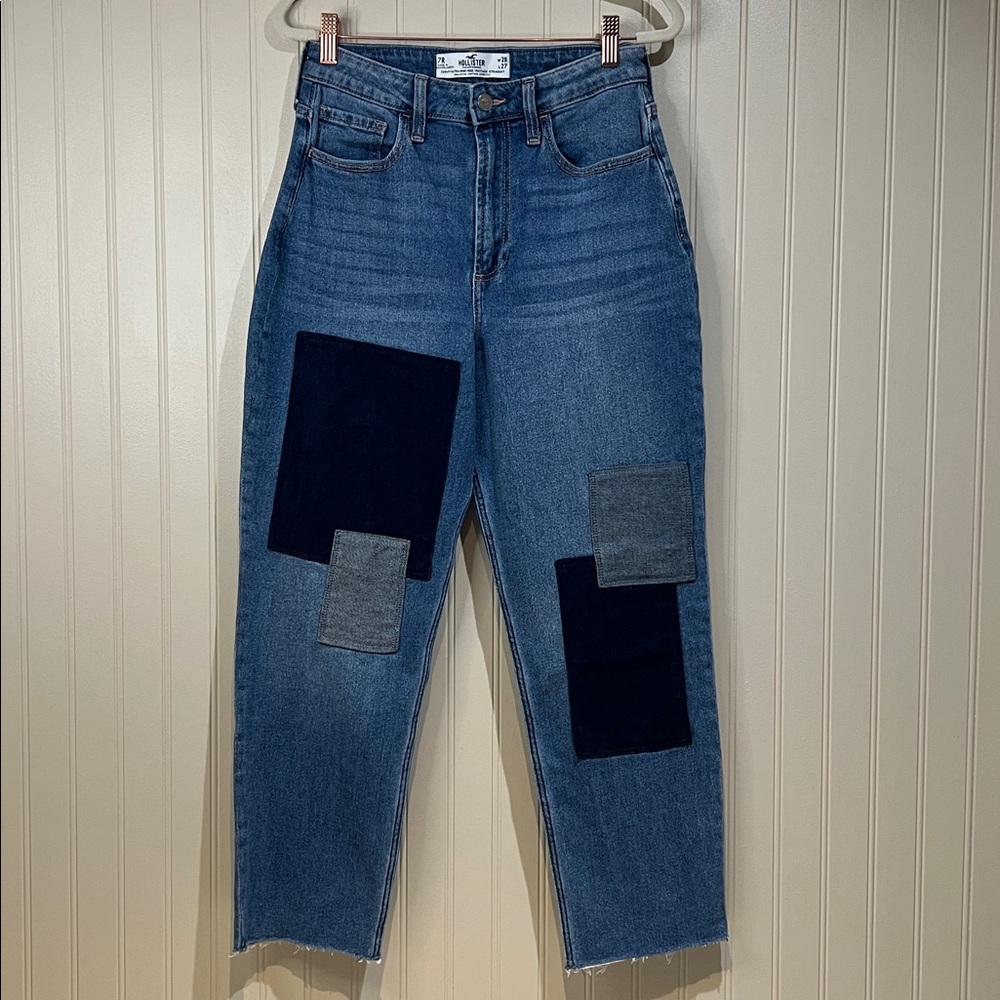 Hollister Patchwork Vintage Straight Leg Jeans Sz. 28